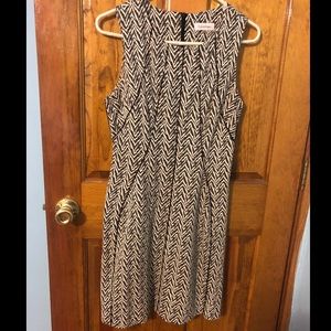 Calvin Klein Zebra Print Dress with Black outlines
